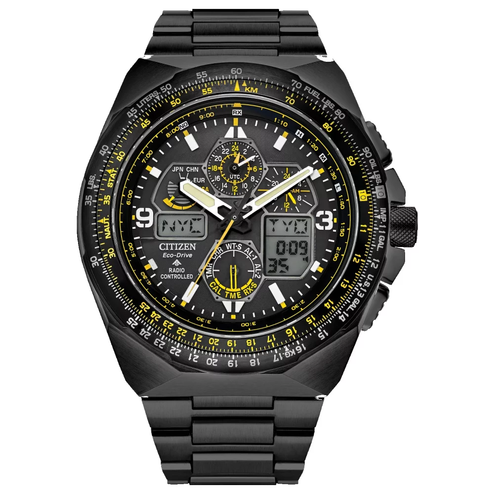 Citizen® Promaster Air Collection Men's Black Skyhawk A-T Watch w/Yellow Accents