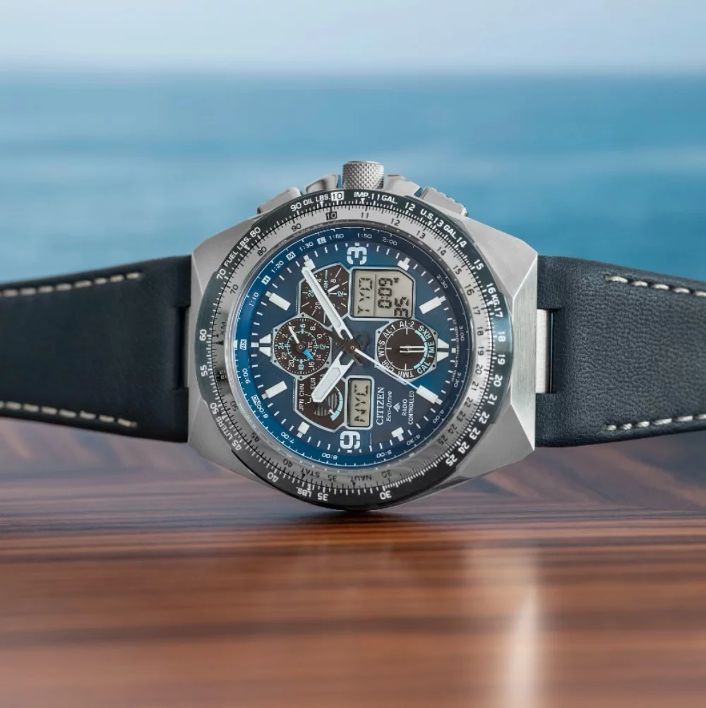 Citizen® Promaster Air Collection Men's Blue Skyhawk A-T Watch w/Leather Strap