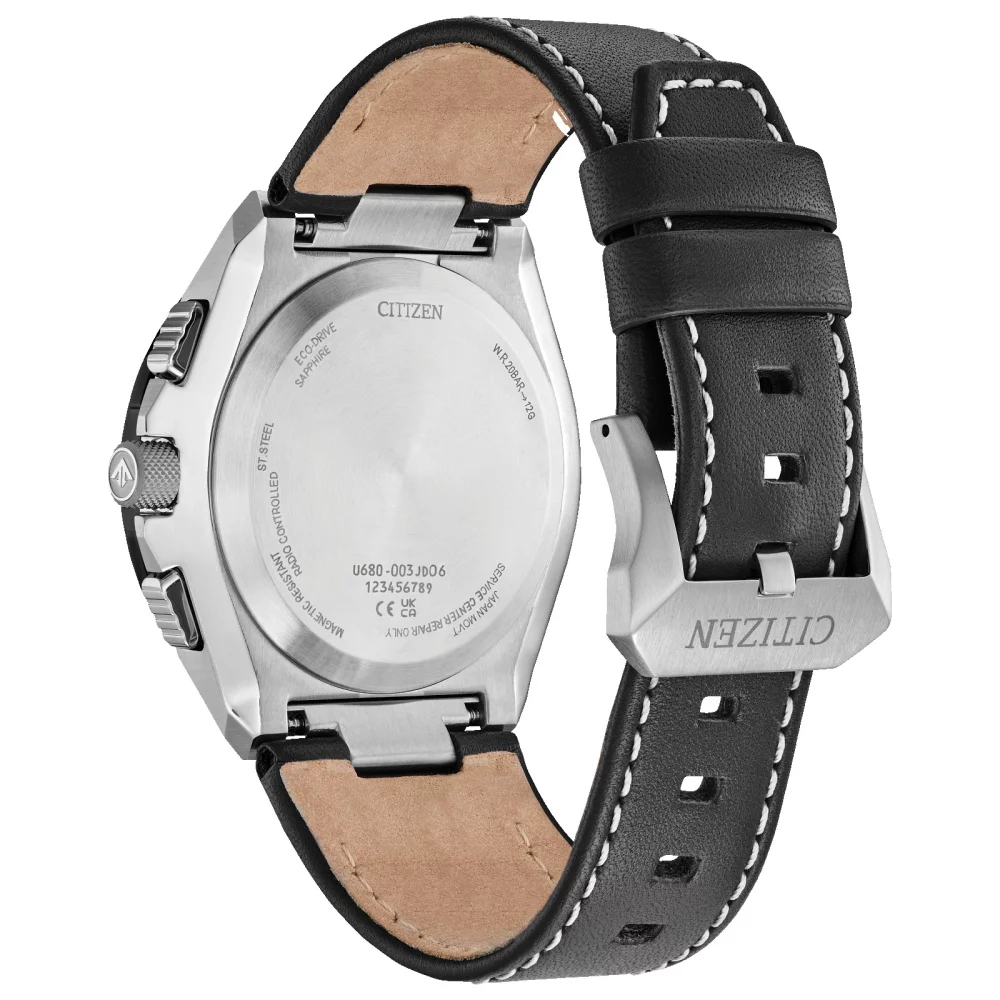 Montre Citizen® Promaster Air Collection Skyhawk A-T pour homme avec bracelet en cuir noir