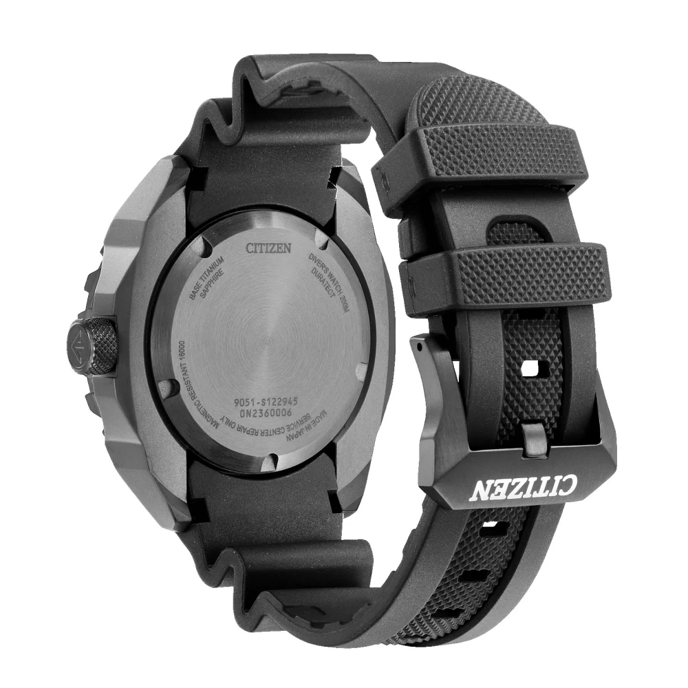 Montre Citizen® Promaster Dive Automatic Collection pour homme en noir avec rallonge de bracelet pour combinaison de plongée.