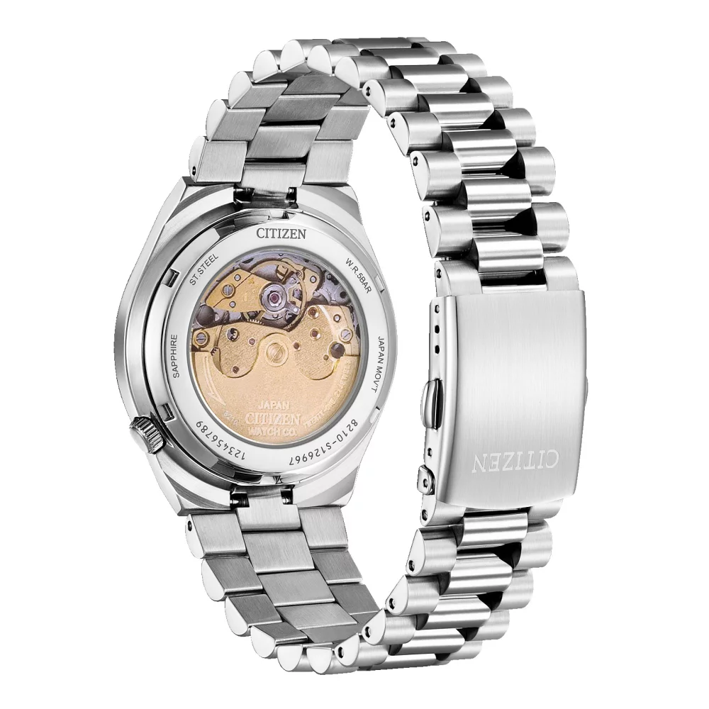 Montre automatique pour homme de la collection Citizen® "Tsuyosa" avec cadran rond blanc.
