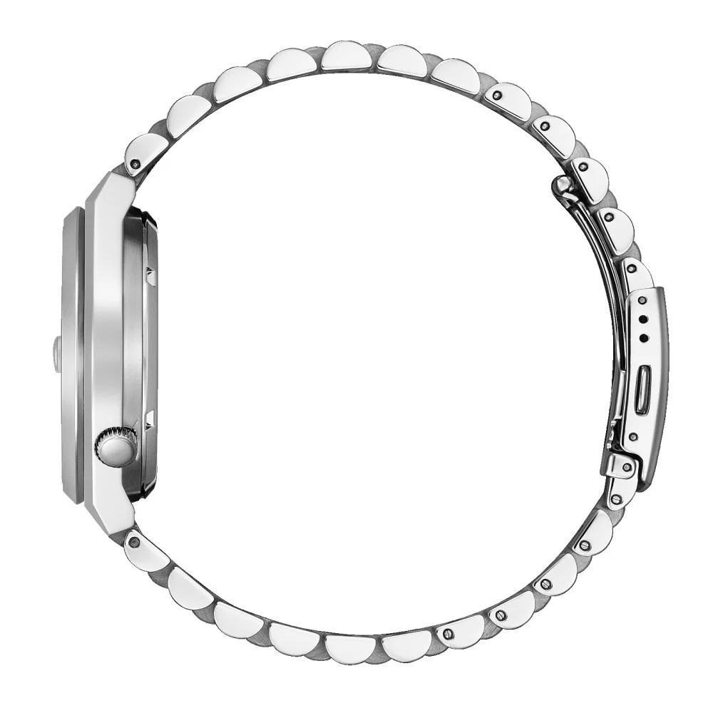 Montre automatique pour homme de la collection Citizen® "Tsuyosa" avec cadran rond blanc.