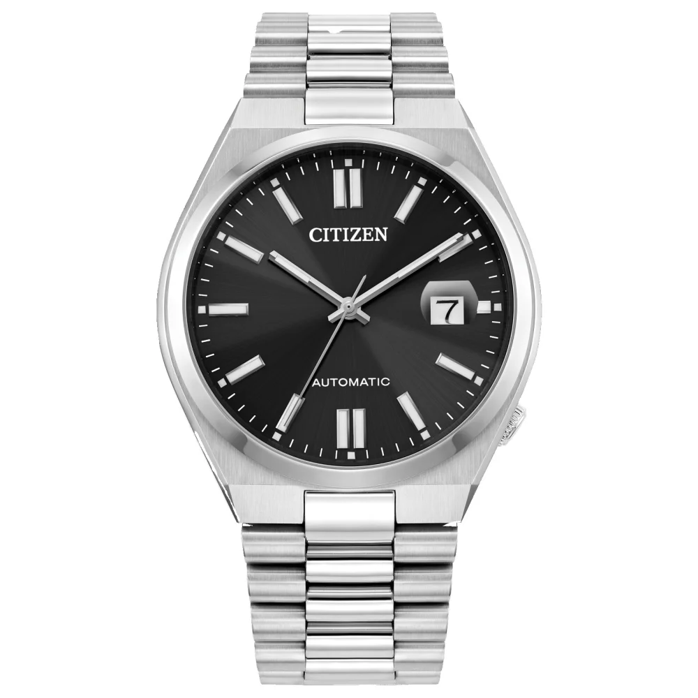 Montre automatique pour homme de la collection Citizen® "Tsuyosa" avec cadran rond noir.