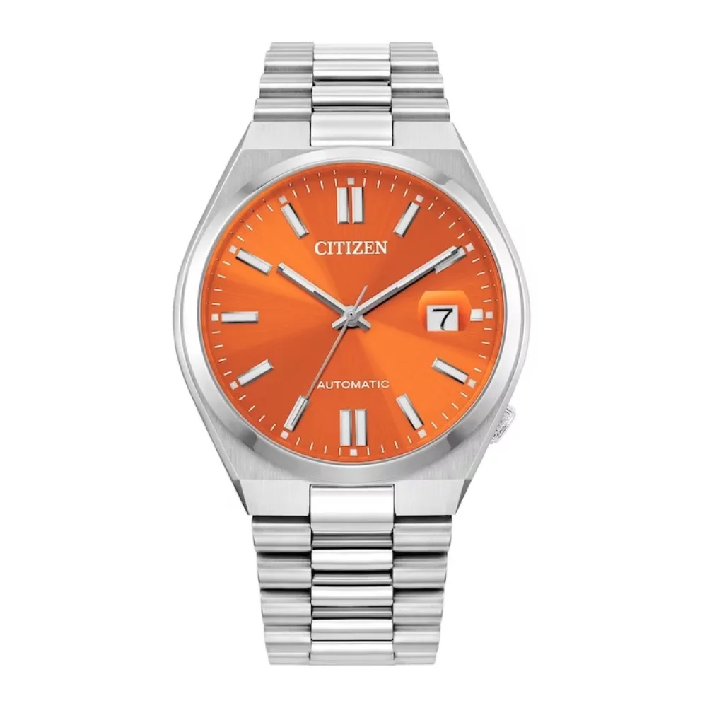 Citizen® "Tsuyosa" Collection Men's Automatic Watch w/Round Orange Dial