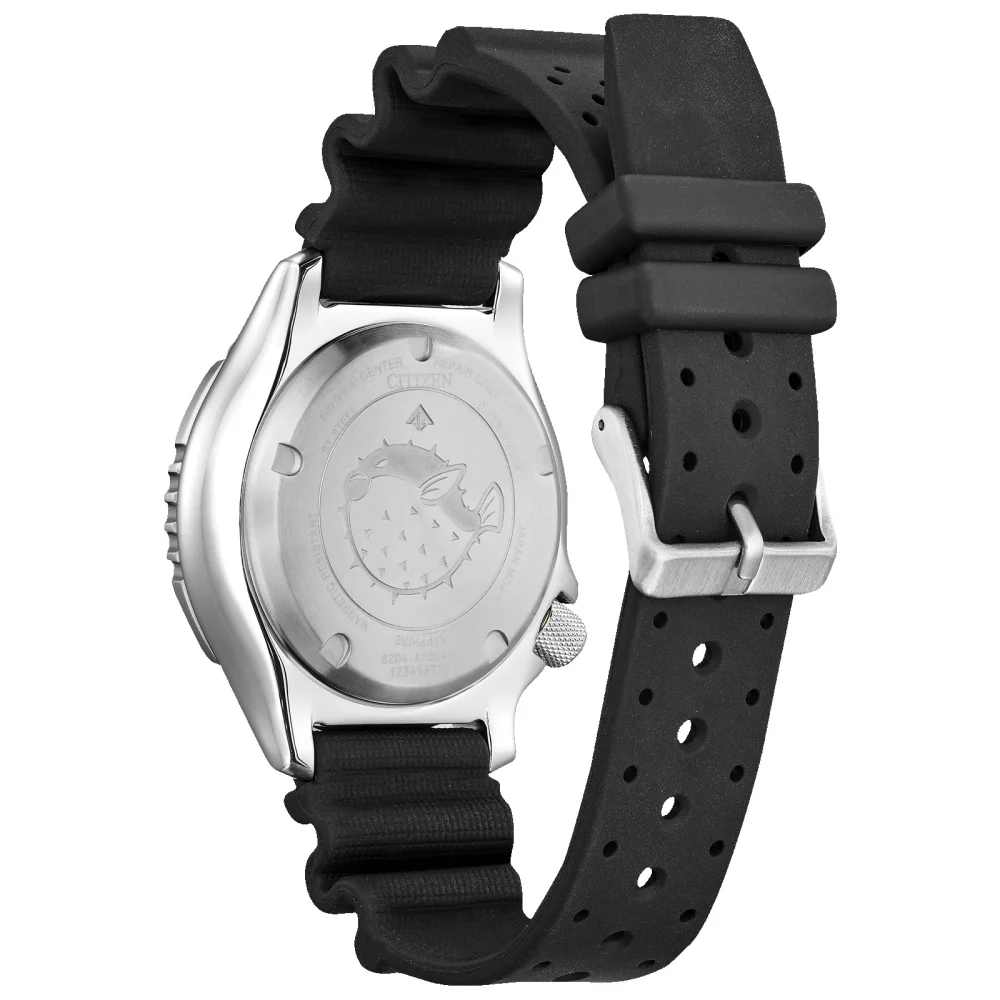 Citizen® Promaster Dive Automatic Collection Men's Silver Watch w/Yellow Accents