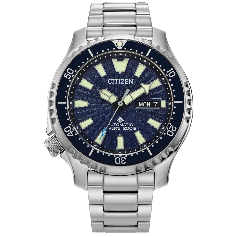 Citizen® Promaster Dive Automatic Collection Men's Silver Watch w/Round Blue Dial
