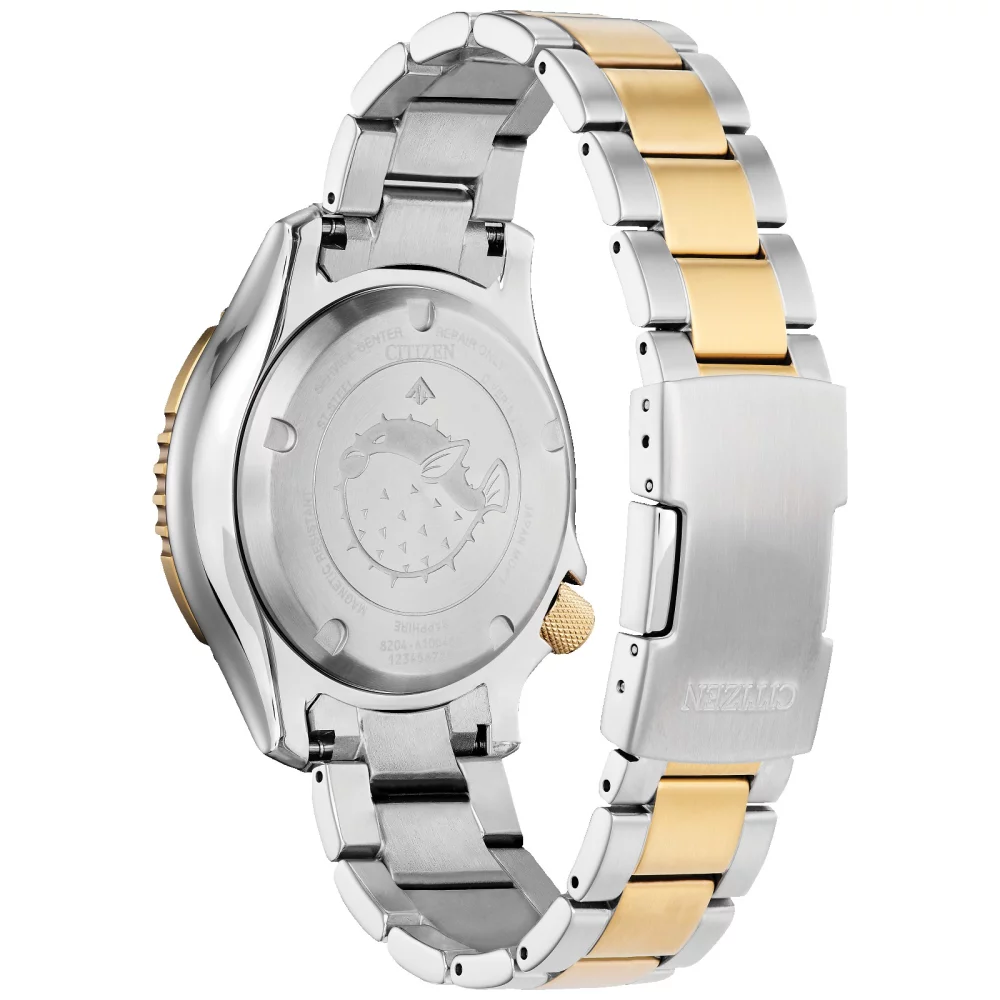 Citizen® Promaster Dive Automatic Collection Men's Two-Tone Watch w/Round Blue Dial