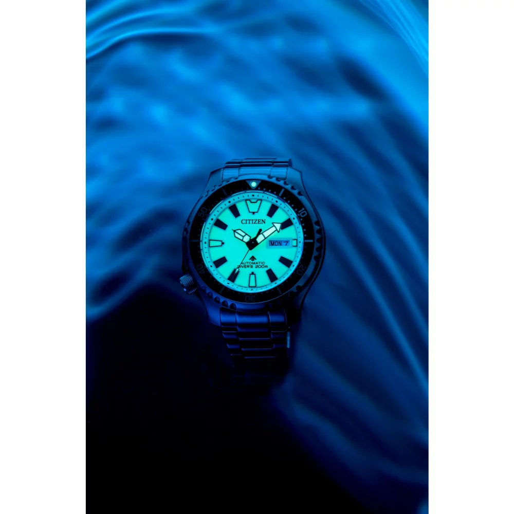 Montre Citizen® Promaster Dive Automatic Collection pour homme avec cadran entièrement lumineux en noir.