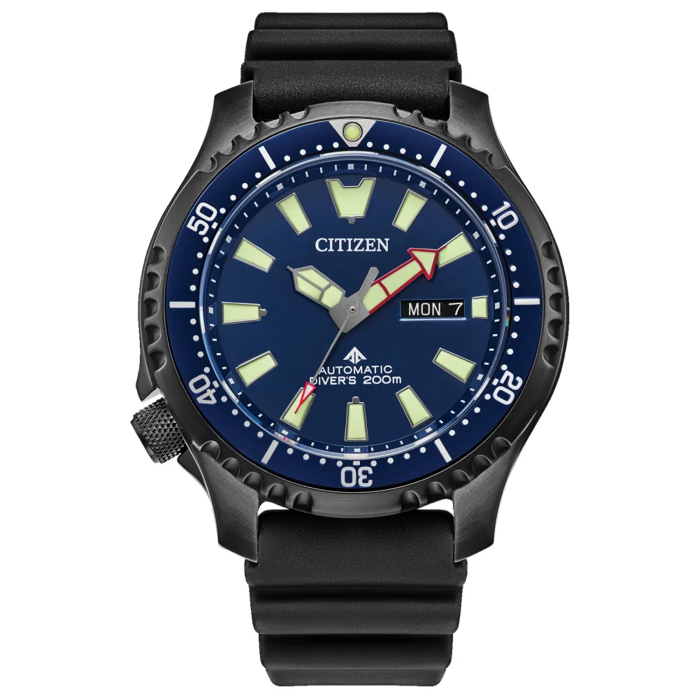 Montre Citizen® Promaster Dive Automatic Collection pour homme avec cadran rond bleu.