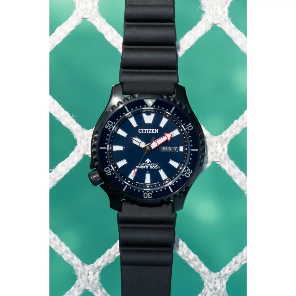 Citizen® Promaster Dive Automatic Collection Men's Black Watch w/Round Blue Dial