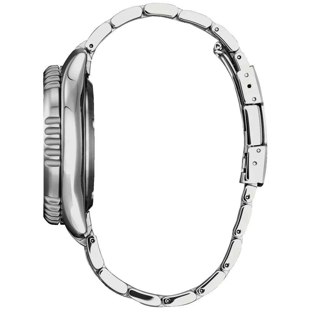 Montre Citizen® Promaster Dive Automatic Collection pour homme en argent avec cadran noir rond.