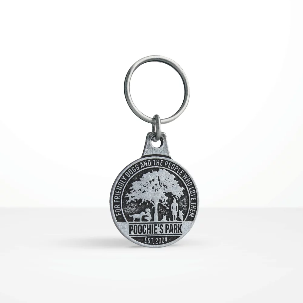 Porte-clés métallique personnalisé en forme économique 2D