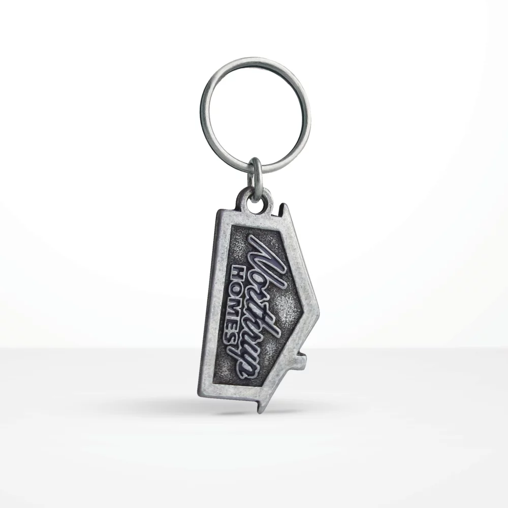 Porte-clés métallique personnalisé en forme économique 2D