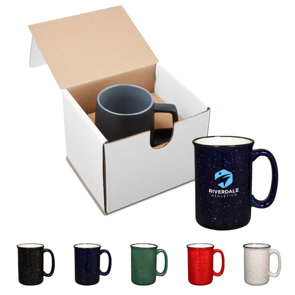 Mug de camping haut de 13 oz. dans un emballage individuel