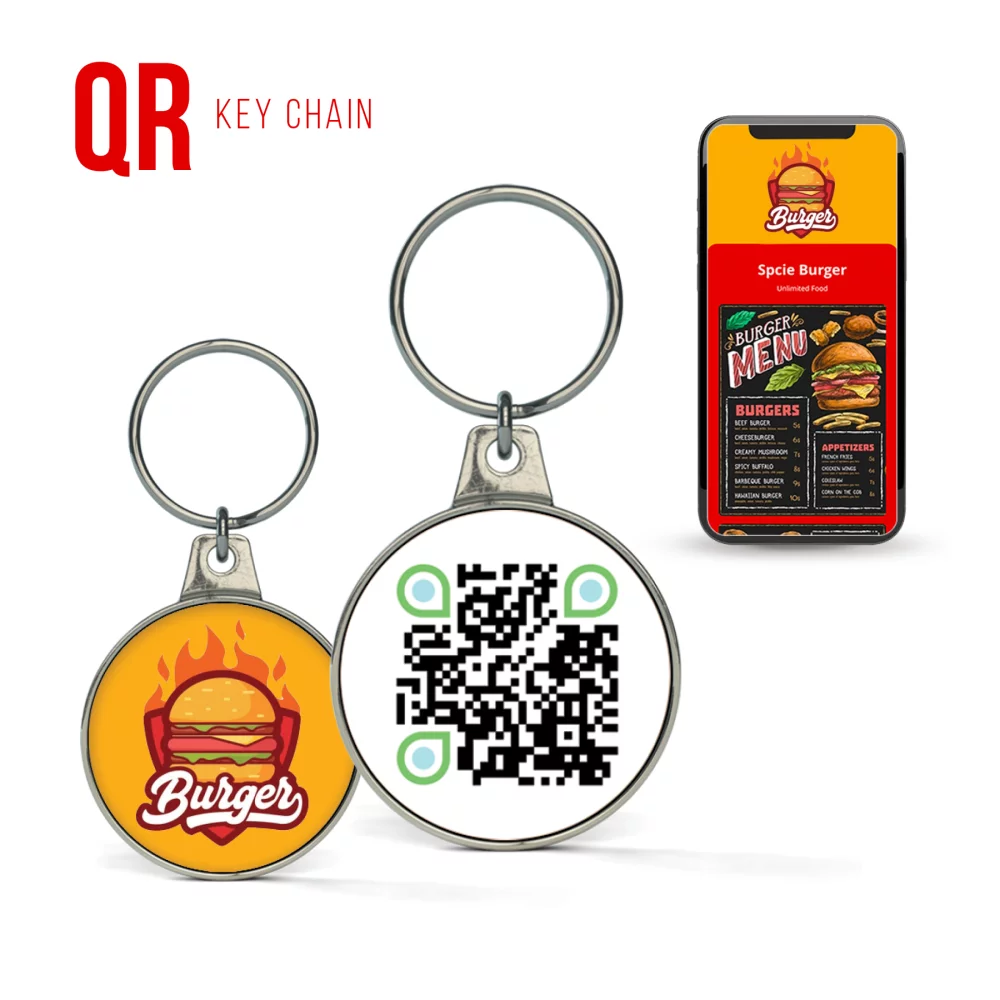 Qr Code Key Chain Custom Shape
