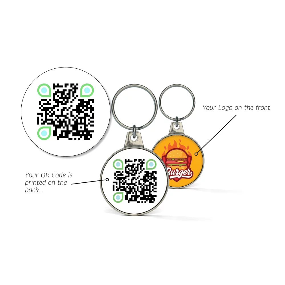 Qr Code Key Chain Custom Shape