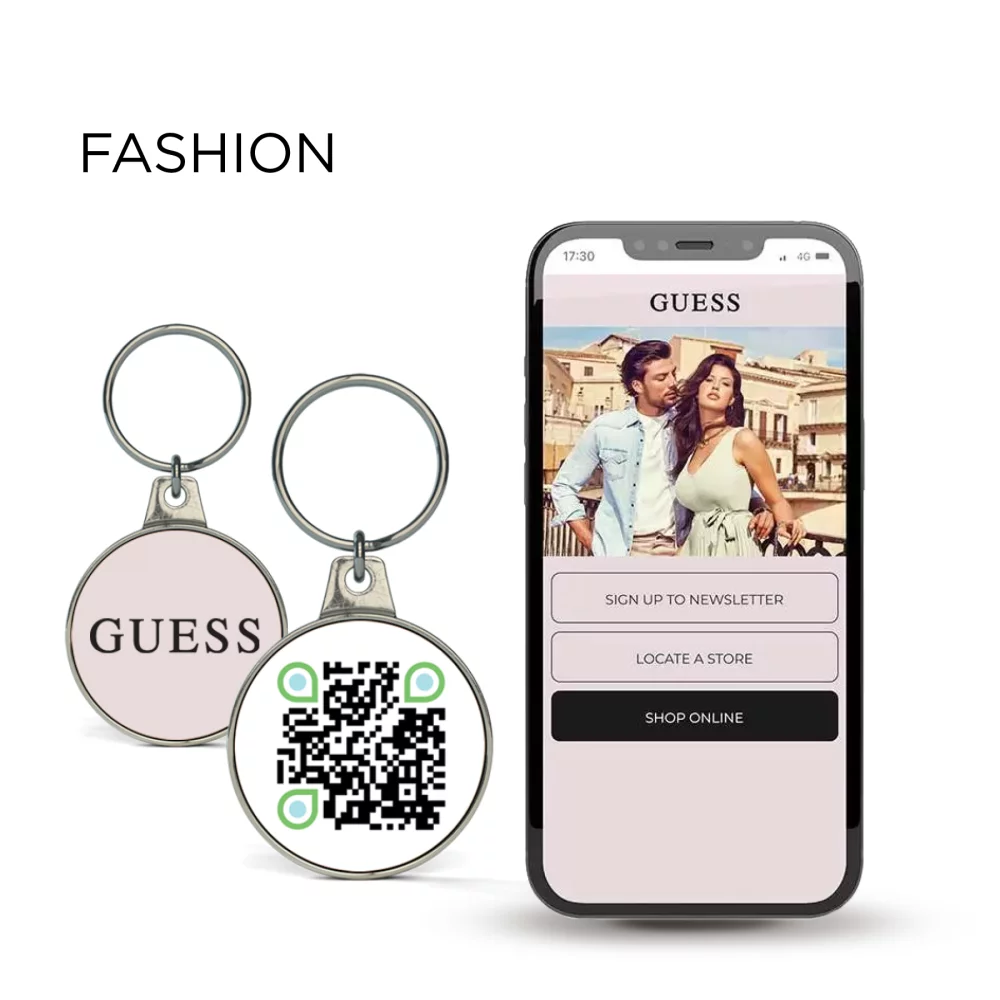 Qr Code Key Chain Custom Shape