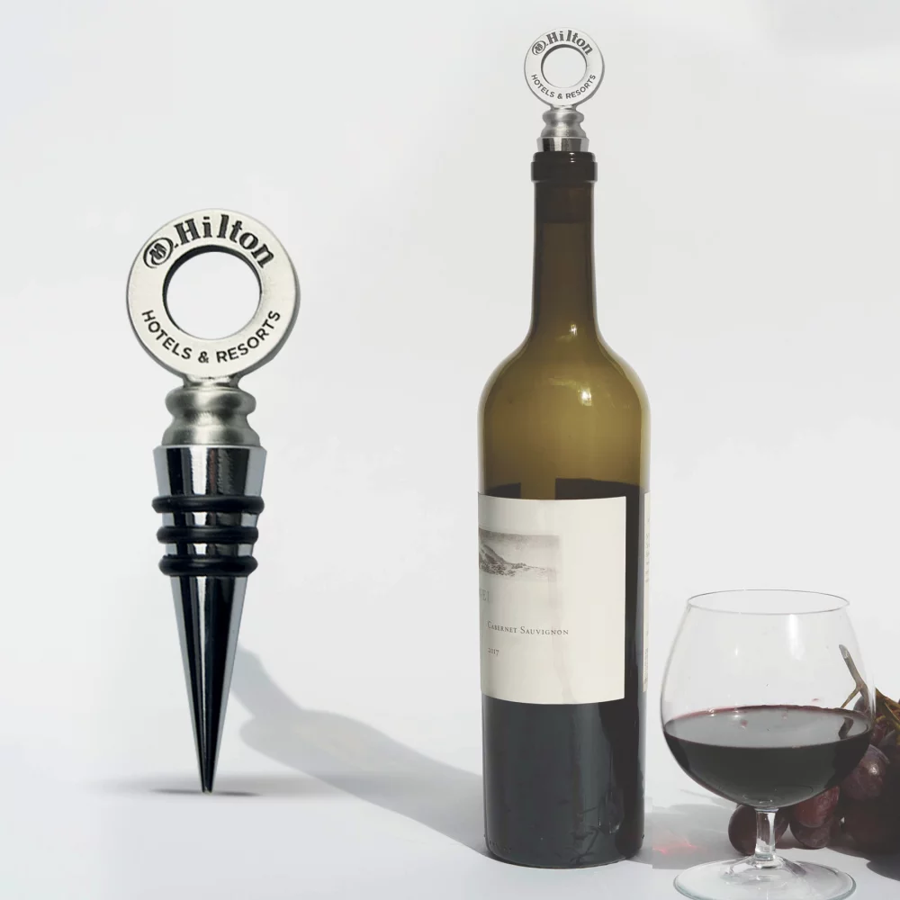Bouchon de vin avec base en argent en stock