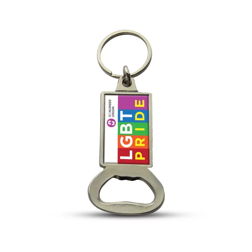 Porte-clés rectangulaire avec ouvre-bouteille (10-15 jours)