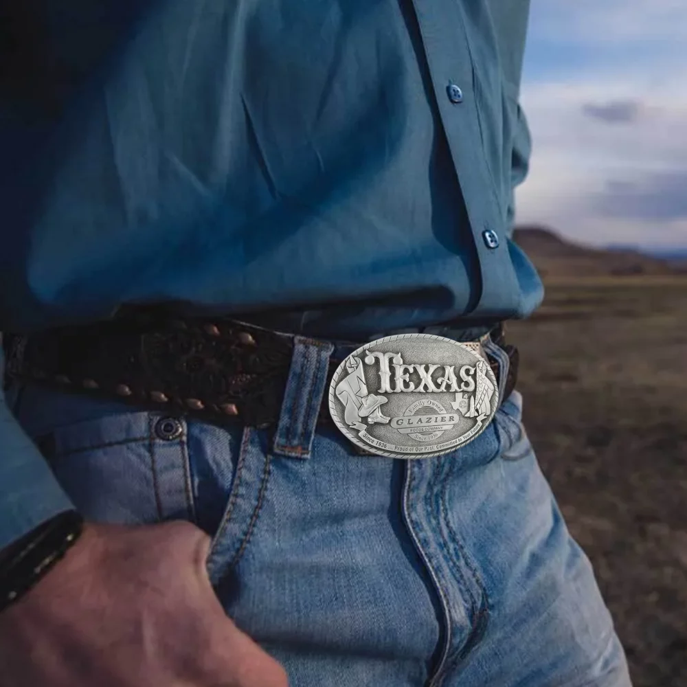 3D Pewter Belt Buckle (3 x 4 in)