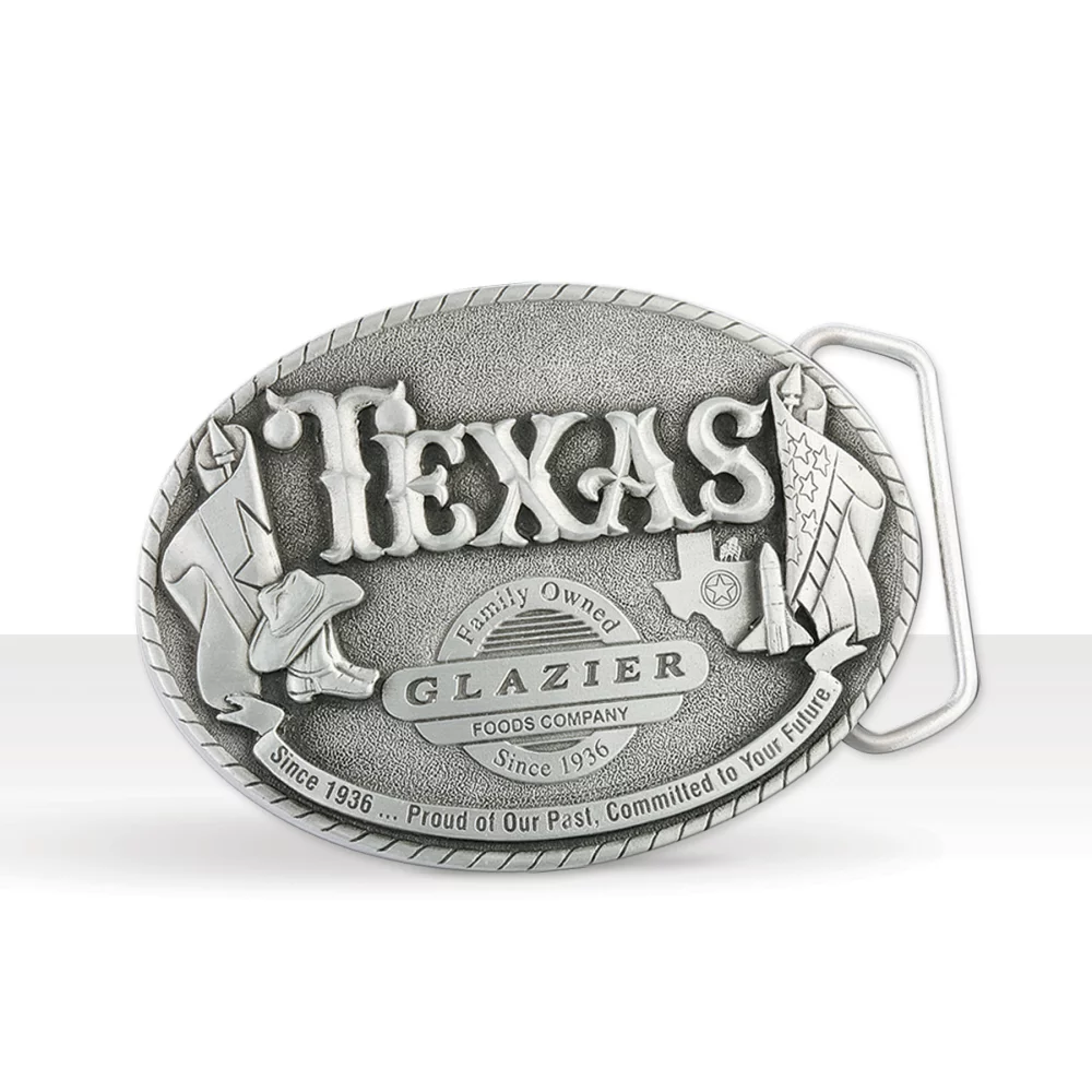 3D Pewter Belt Buckle (2 x 3 in)
