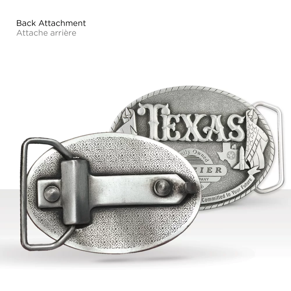 3D Pewter Belt Buckle (3 x 4 in)