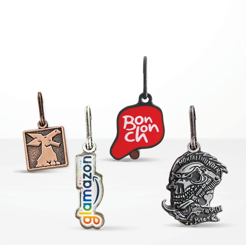 Tirettes de fermeture éclair personnalisées (jusqu'à 1,25 pouce)