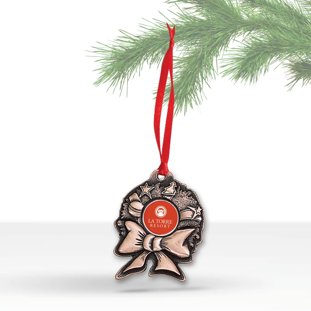 Classic Ornament (2 x 1¾ in Wreath w/Ribbon)