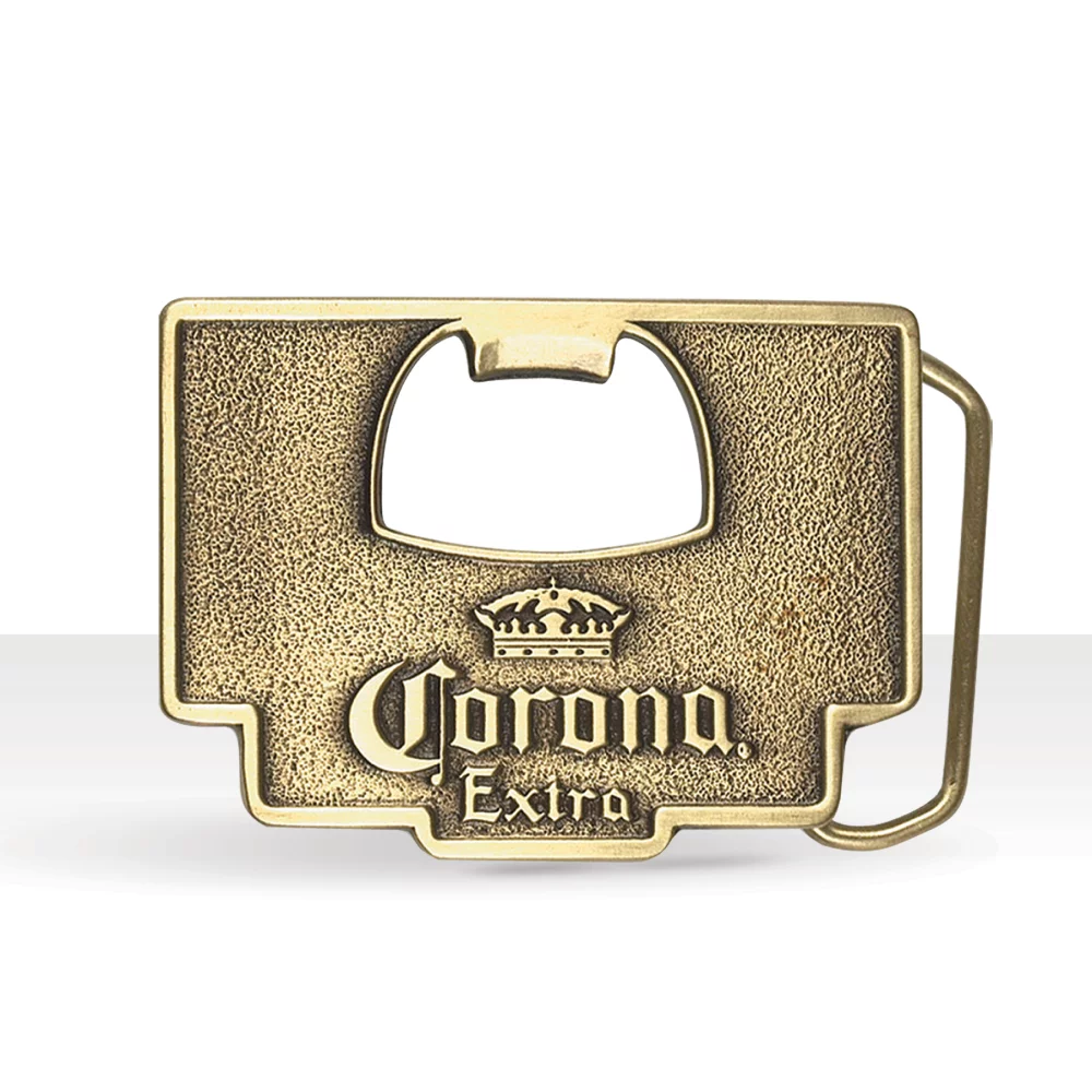 Ouvre-bouteille avec boucle de ceinture de forme personnalisée (3 x 4 pouces)