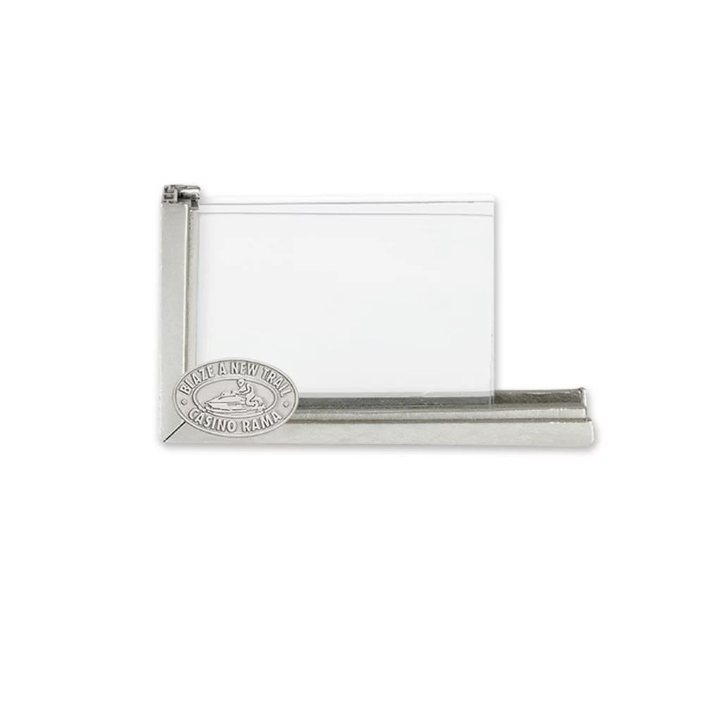Porte-cartes de visite avec panneau en verre