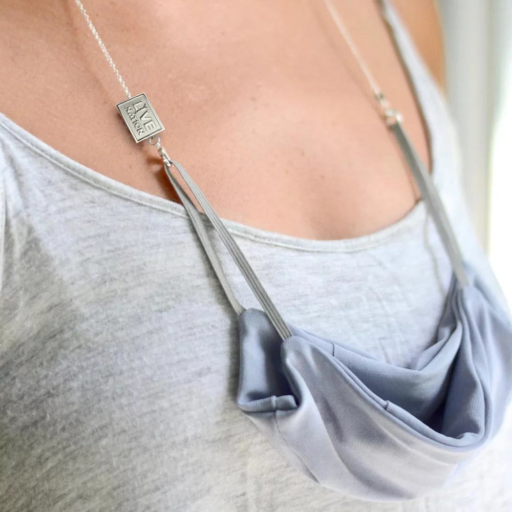 Mask Necklace with Charm