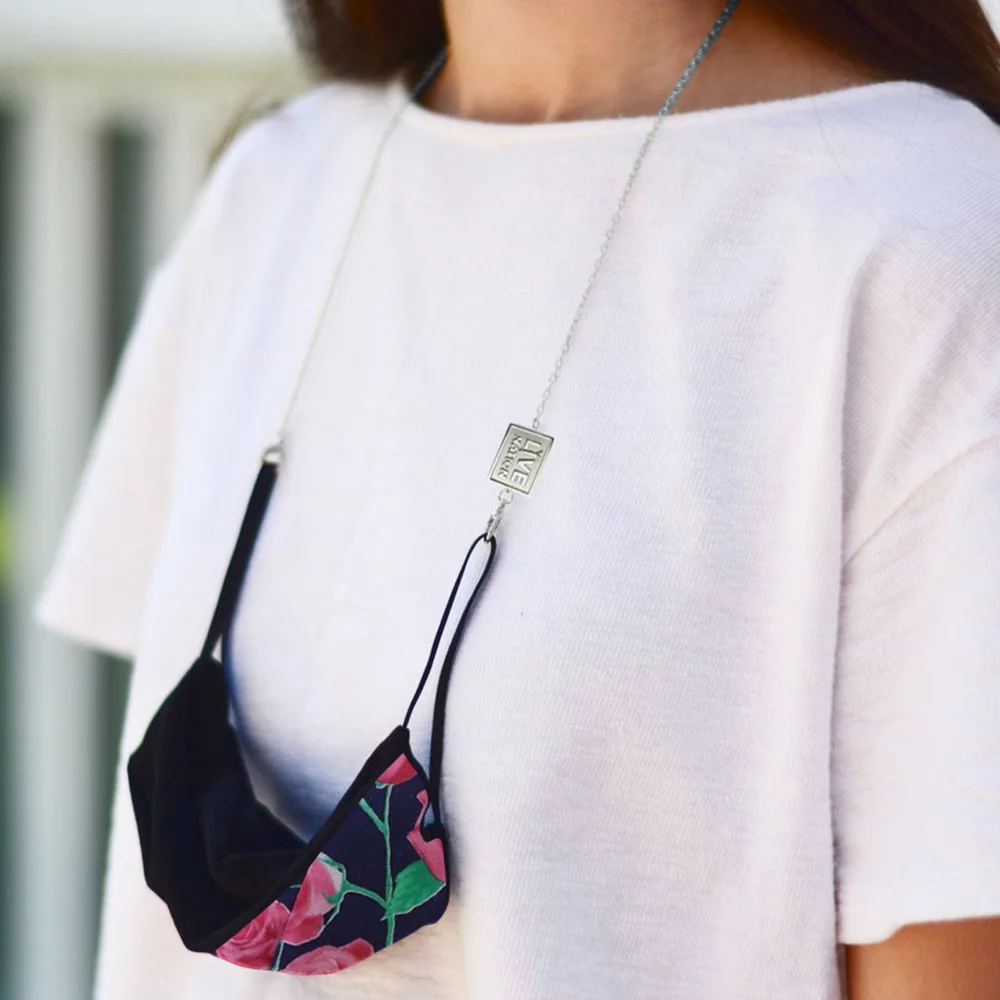 Mask Necklace with Charm