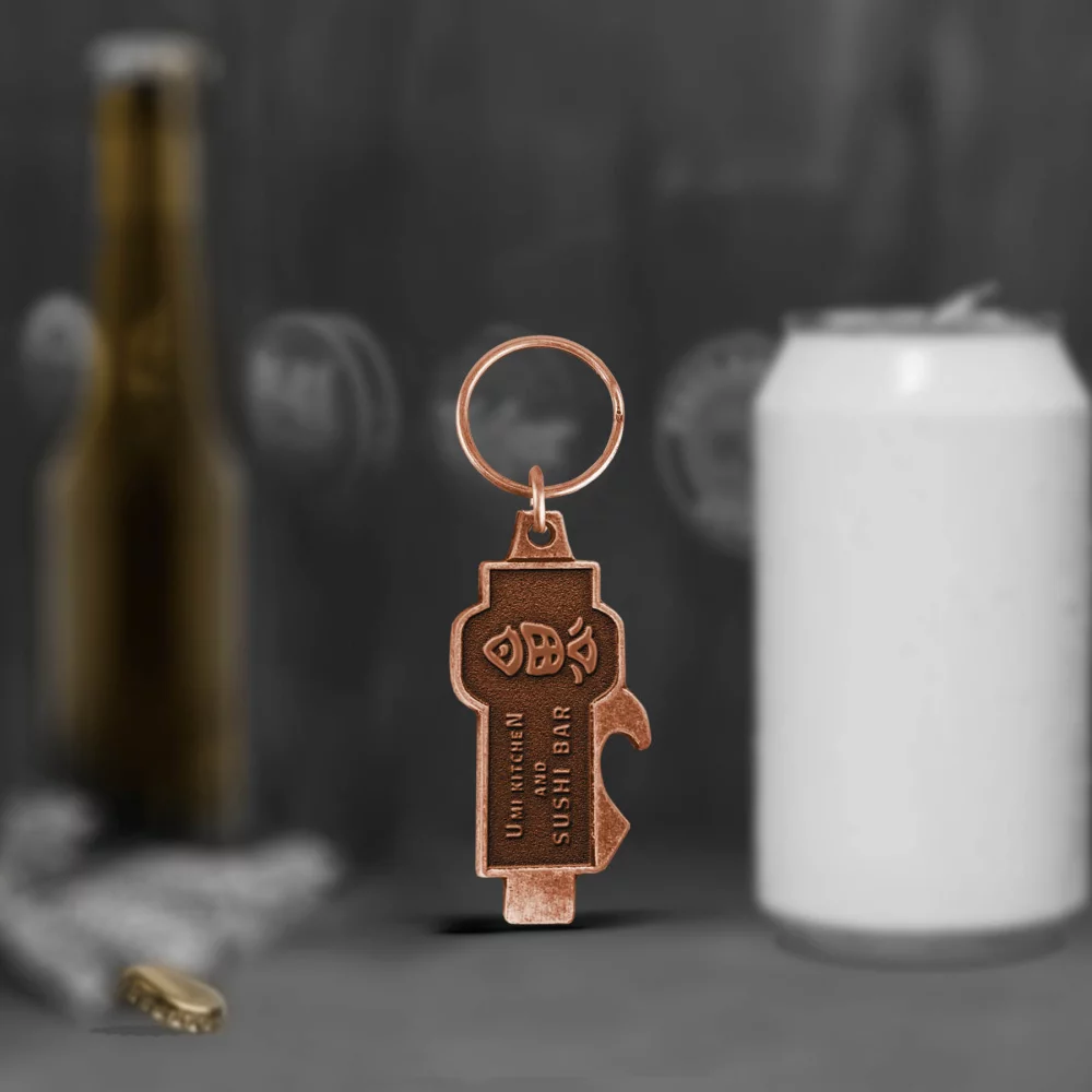 Custom 2 in 1 Can and Bottle Key Chain Opener (Econo)