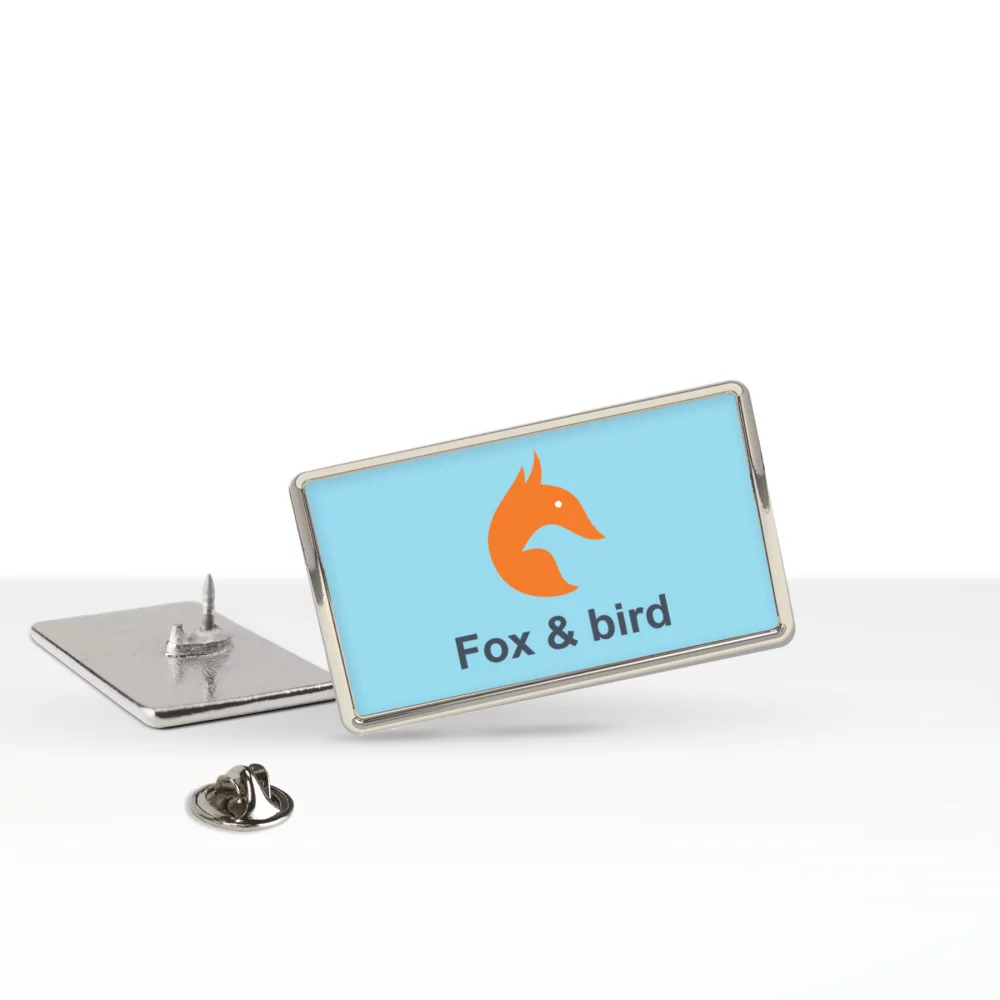 Insigne d'Épinglette Express (Rectangle de 1,25 x 0,75 pouces)