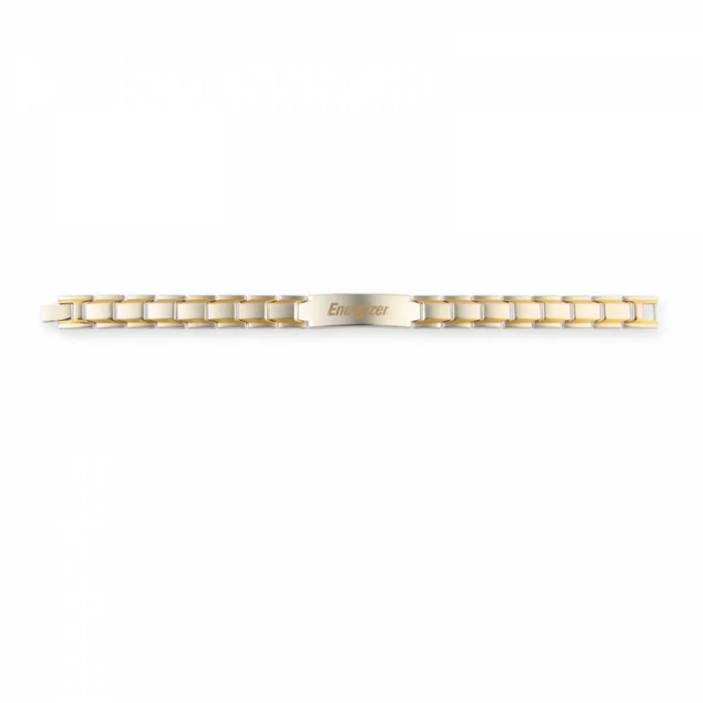 Magnetic Bracelet (Square Links w/Gold Accent Lines)