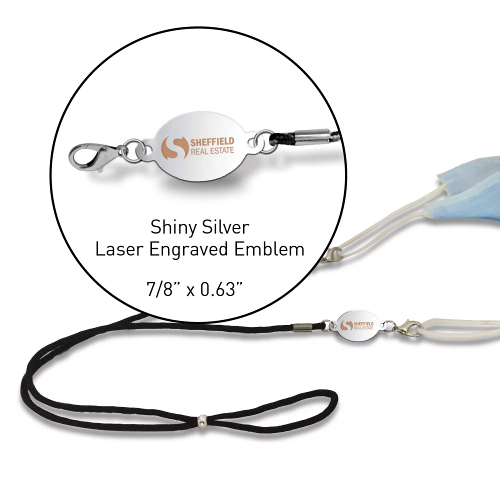 Mask Necklace with laser engraved charm