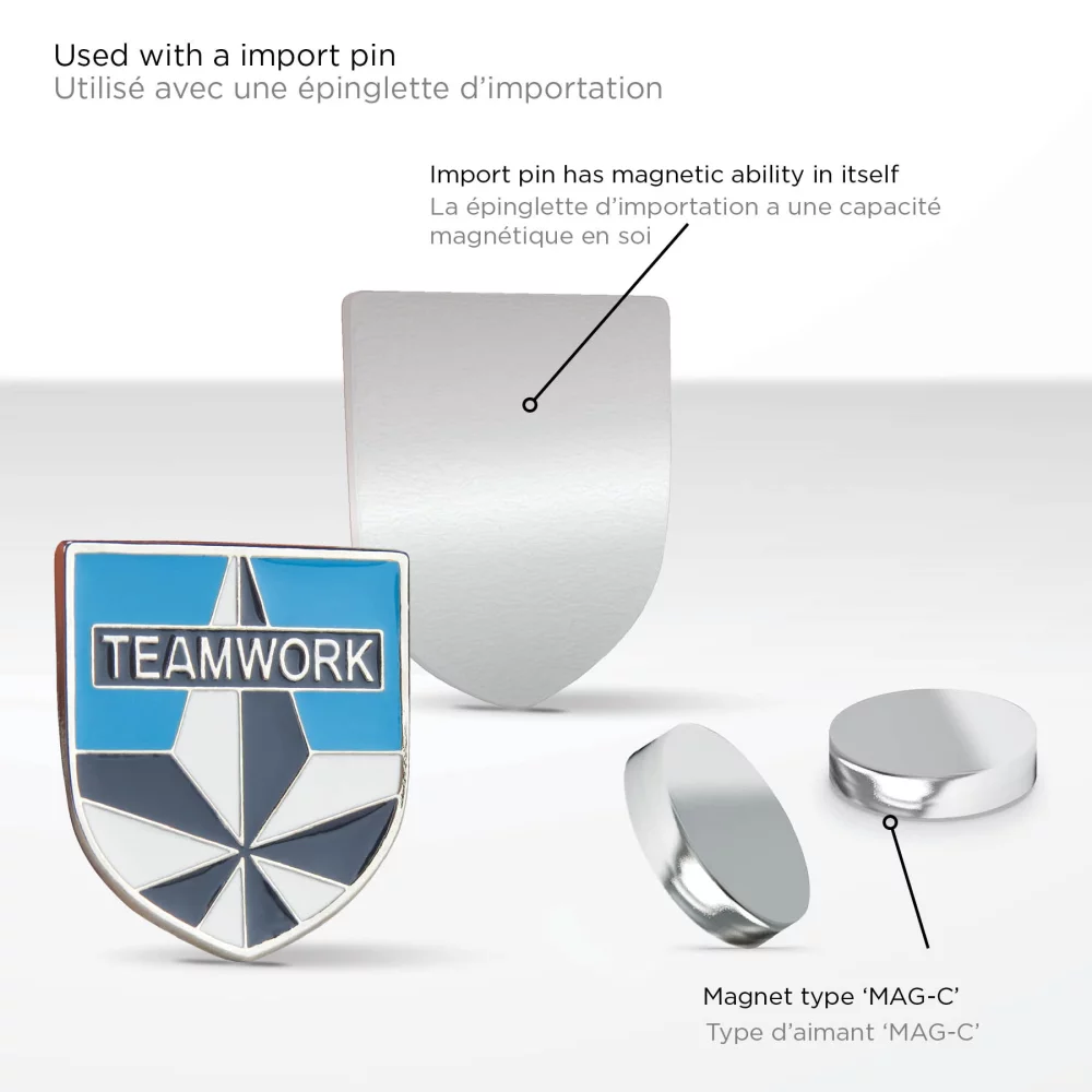 Épingle de revers magnétique de forme personnalisée