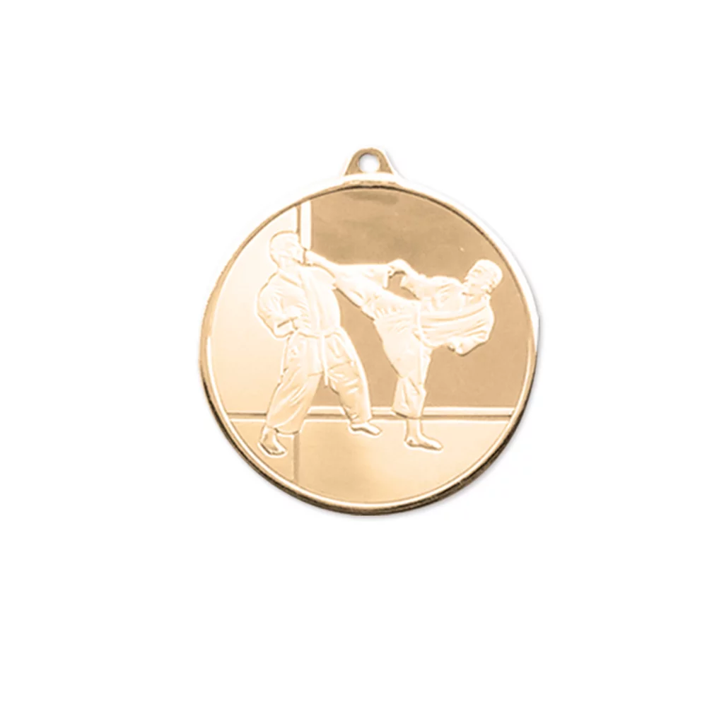 Médaille de qualité en menthe 3D pour le karaté