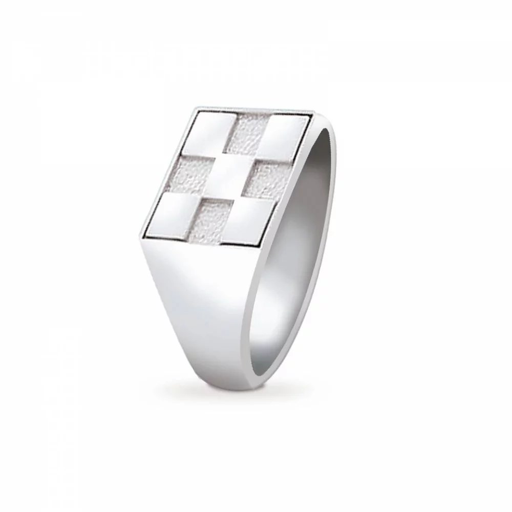 Stock Square Ladies' Sterling Silver Ring