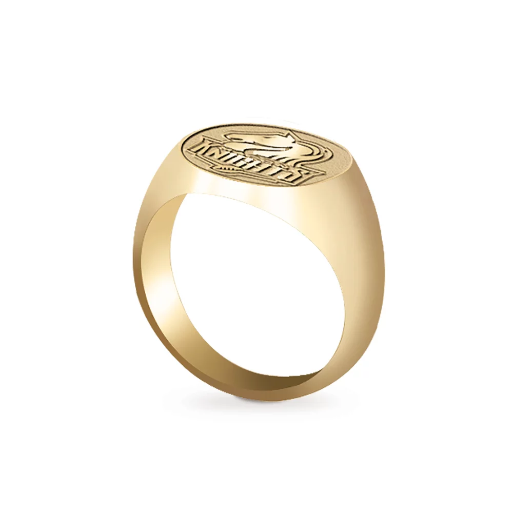 Bague ovale en or pour homme en stock