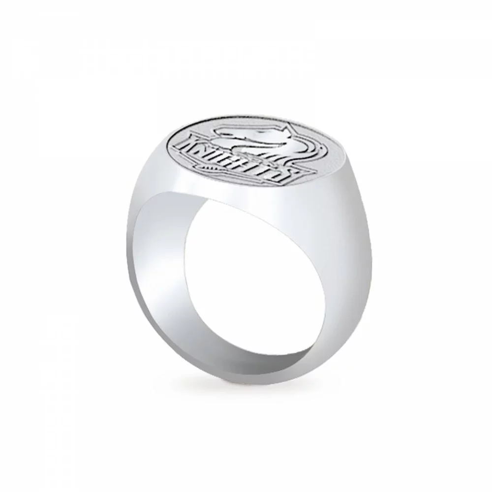 Stock Oval Men's Sterling Silver Ring