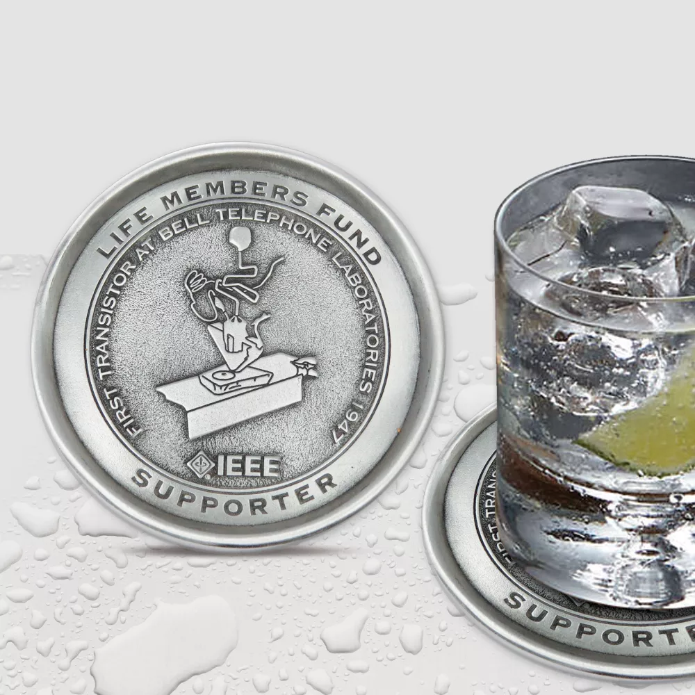 Sous-verre en étain massif