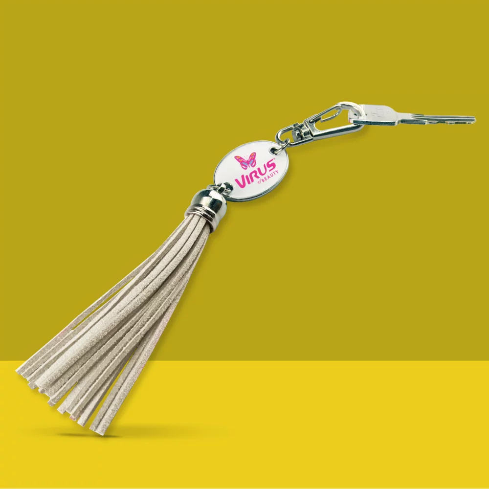 Porte-clés à pompon