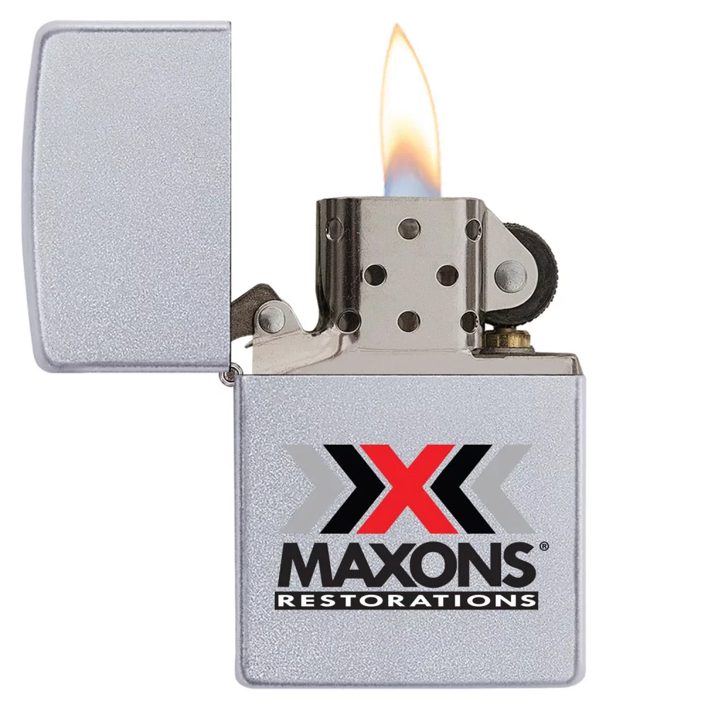 Briquet Zippo® coupe-vent en chrome satiné