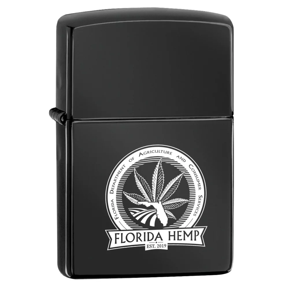 Briquet Zippo® coupe-vent noir hautement poli