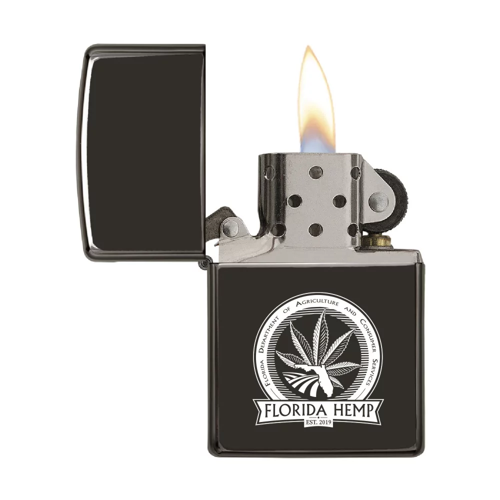 Briquet Zippo® coupe-vent noir hautement poli