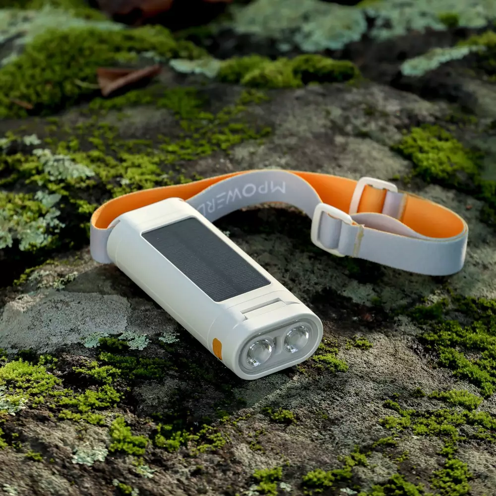 Lampe frontale et lampe de poche solaire 2-en-1 Luci Beam