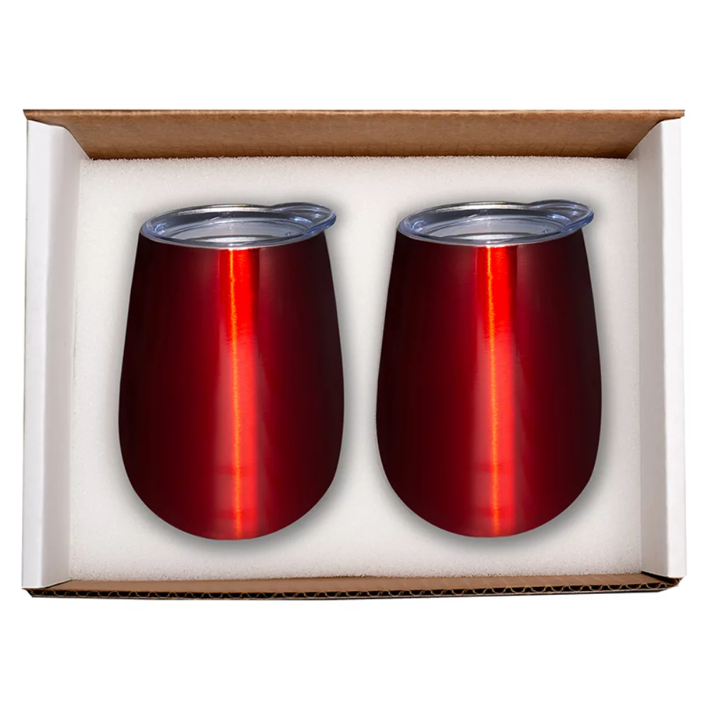 Ensemble cadeau de verres à vin sans pied Duo Vacuum