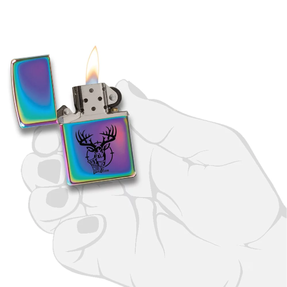 Briquet Zippo® coupe-vent à finition polie haute brillance multicolore