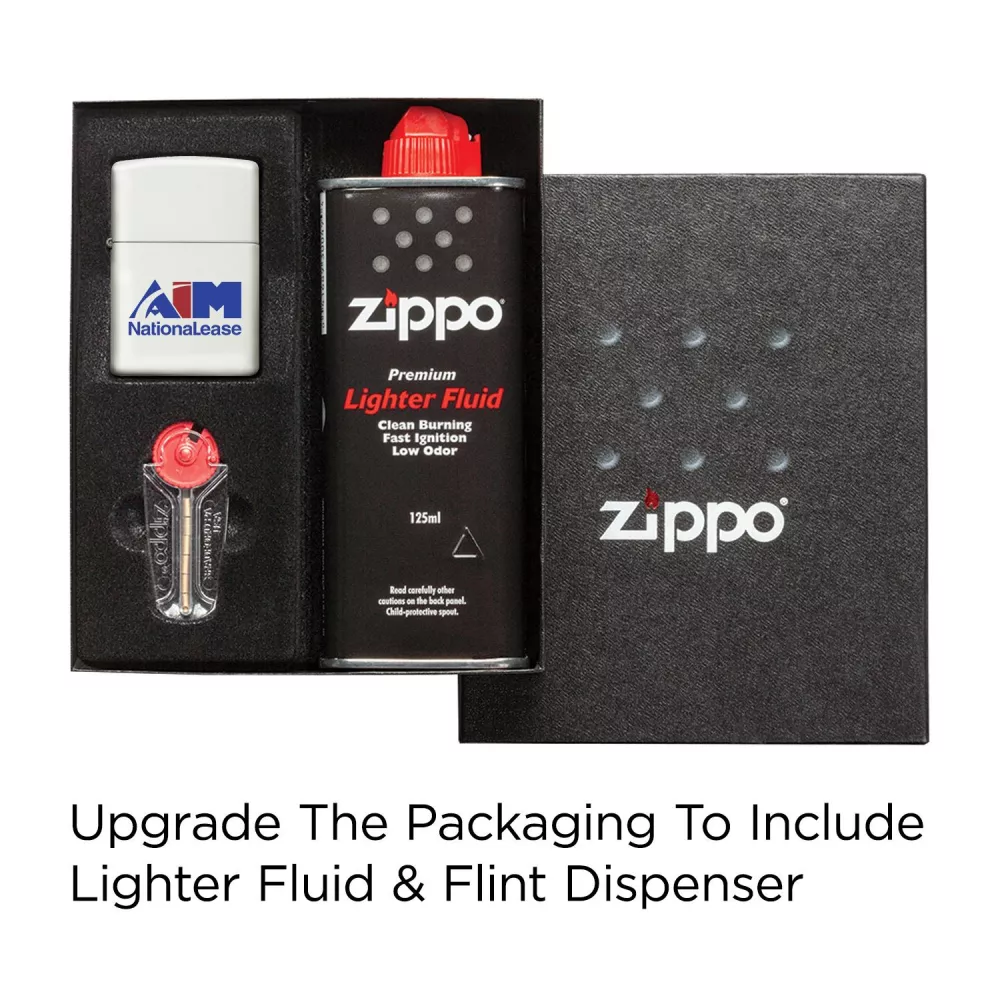 Briquet Zippo® blanc mat coupe-vent
